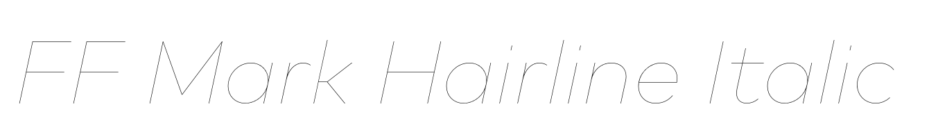 FF Mark Hairline Italic